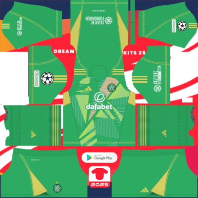 Kit GK Third Celtic FC 2024-2025 Dream League Soccer 2019 / FTS