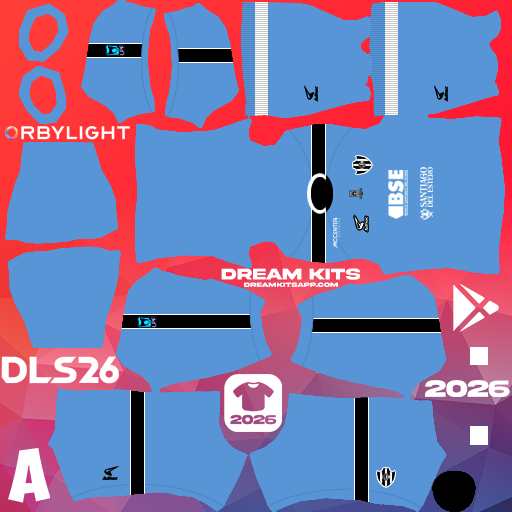 Kit / Équipement Gardien de but Domicile Central Córdoba 2026 Dream League Soccer / DLS 2026 512x512 PNG