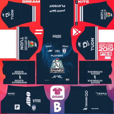 Kit / Equipamento Visitante CF Pachuca 2025-2026 Dream League Soccer 2019 DLS / FTS