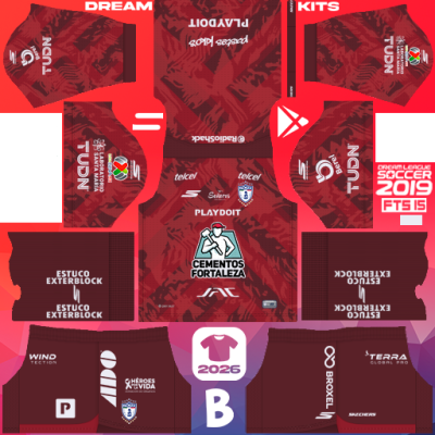 Kit / Equipamento GOL Visitante CF Pachuca 2025-2026 Dream League Soccer 2019 DLS / FTS