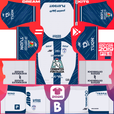Kit / Equipamento Titular CF Pachuca 2025-2026 Dream League Soccer 2019 DLS / FTS