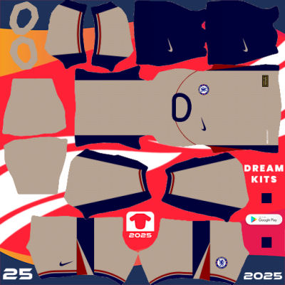 Kit / Équipement Extérieur Chelsea 2024-2025 Dream League Soccer 2025