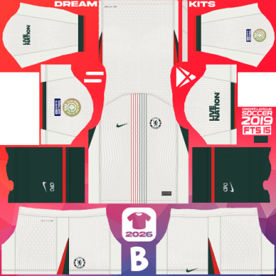 Kit Away Chelsea 2025 Dream League Soccer 2019 DLS / FTS