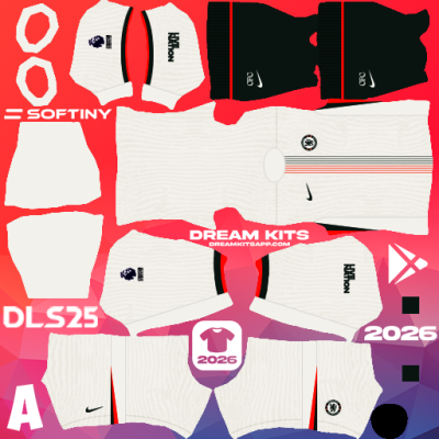 Kit / Uniforme Visita Chelsea 2025-2026 Dream League Soccer / DLS 2025