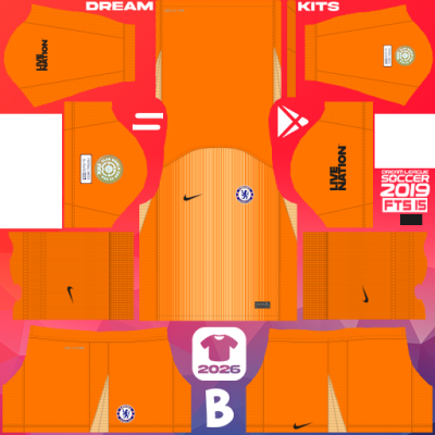 Kit GK Away Chelsea 2025 Dream League Soccer 2019 DLS / FTS