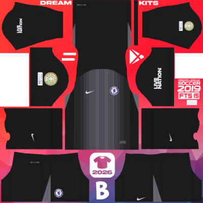 Kit GK Home Chelsea 2025 Dream League Soccer 2019 DLS / FTS