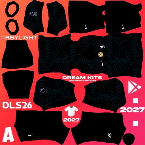 Kit / Uniforme Portero Local Chelsea 2026-2027 Dream League Soccer / DLS 2026 512x512 PNG