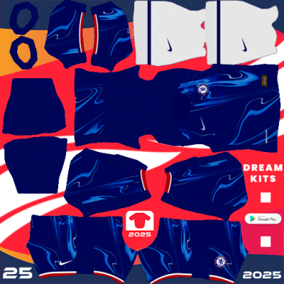 Kit / Équipement Domicile Chelsea 2024-2025 Dream League Soccer 2025