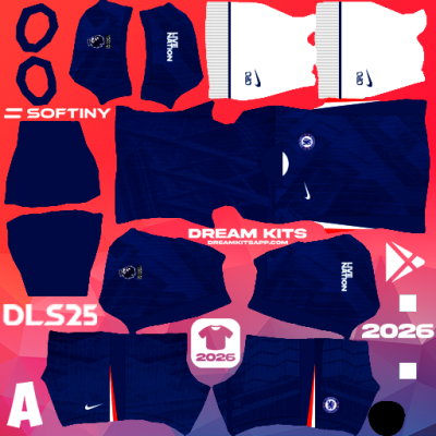 Kit / Uniforme Local Chelsea 2025-2026 Dream League Soccer / DLS 2025