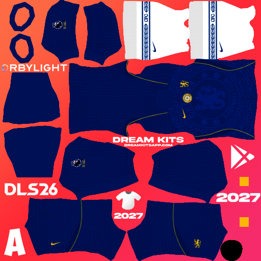 Kit / Uniforme Local Chelsea 2026-2027 Dream League Soccer / DLS 2026 512x512 PNG