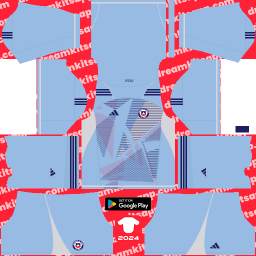 Chile GK Home kit 2024 Dream League Soccer 2019 / FTS