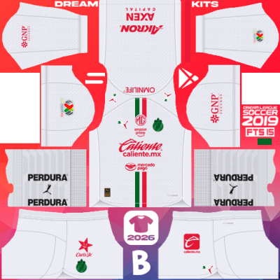 Kit / Equipamento Visitante Chivas de Guadalajara 2025-2026 Dream League Soccer 2019 DLS / FTS