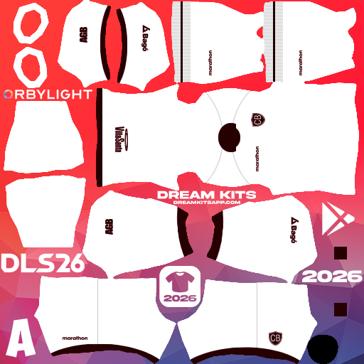 Kit Away Club Bolívar 2026 Dream League Soccer / DLS 2026 512x512 PNG