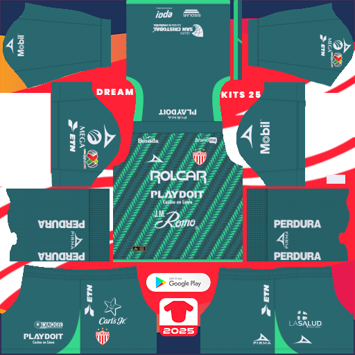 Club Necaxa GK Away kit 2024-2025 Dream League Soccer 2019 / FTS