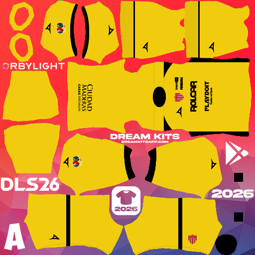 Kit / Équipement Gardien de but Domicile Club Necaxa 2025-2026 Dream League Soccer / DLS 2026 512x512 PNG