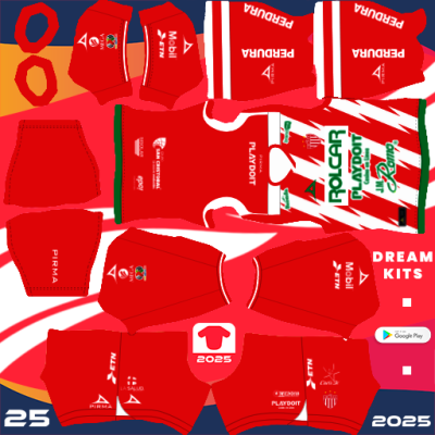 Club Necaxa Home kit 2024-2025 Dream League Soccer 2024