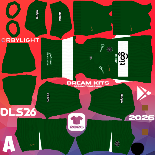 Kit / Uniforme Tercero Club Olimpia 2026 Dream League Soccer / DLS 2026 512x512 PNG