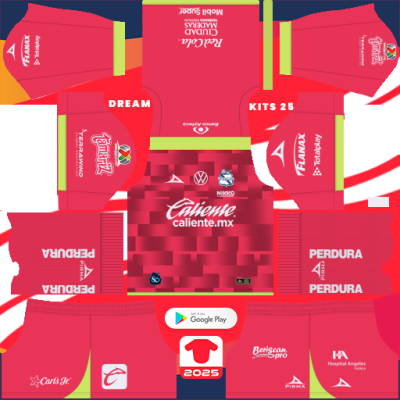 Club Puebla GK Away kit 2024-2025 Dream League Soccer 2019 / FTS