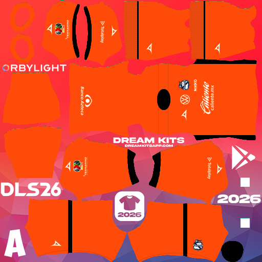 Kit / Uniforme Portero Visita Club Puebla 2025-2026 Dream League Soccer / DLS 2026 512x512 PNG