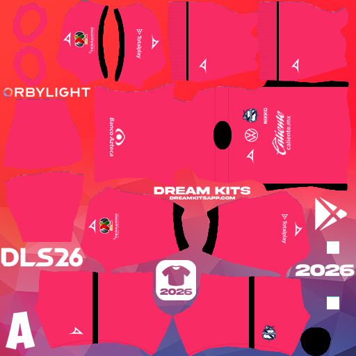 Kit / Uniforme Portero Local Club Puebla 2025-2026 Dream League Soccer / DLS 2026 512x512 PNG