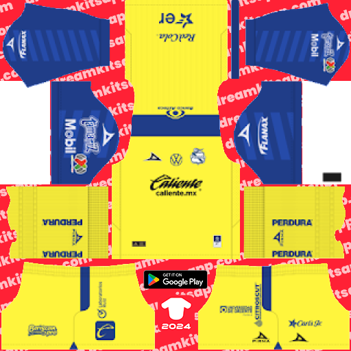 Kit / Uniforme POR Tercero Club Puebla 2023-2024 Dream League Soccer 2019 / FTS