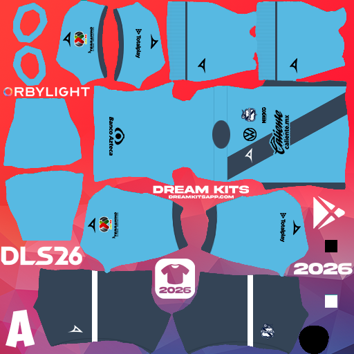 Kit / Uniforme Tercero Club Puebla 2025-2026 Dream League Soccer / DLS 2026 512x512 PNG