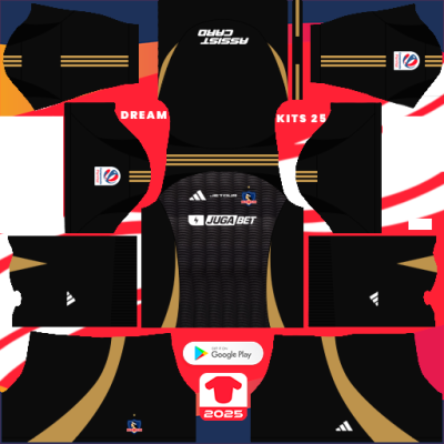 Kit Away Colo Colo 2025 Dream League Soccer 2019 / FTS