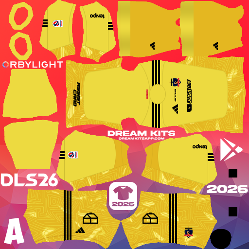 Kit / Uniforme Portero Local Colo Colo 2026 Dream League Soccer / DLS 2026 512x512 PNG