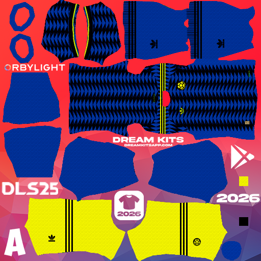Kit Away Colombia 2026 Dream League Soccer / DLS 2026 512x512 PNG