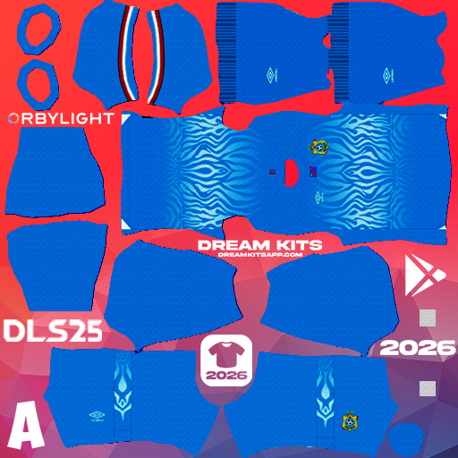 Kit / Uniforme Local Congo 2026 Dream League Soccer / DLS 2026 512x512 PNG