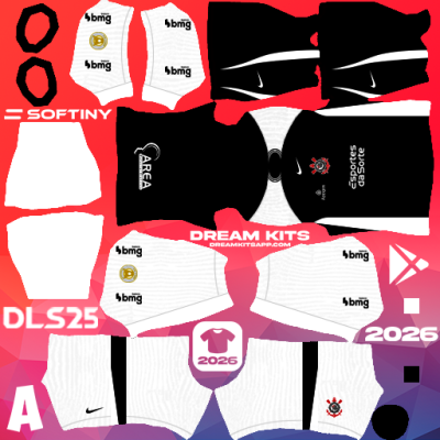 Kit Away Corinthians 2025 Dream League Soccer / DLS 2025