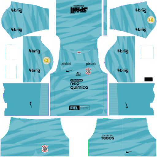 Corinthians GK Away kit 2023 Dream League Soccer 2019 / FTS