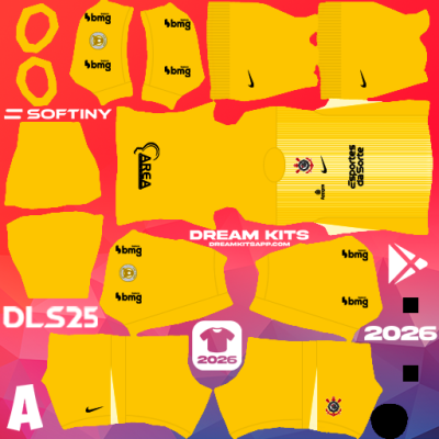 Kit GK Away Corinthians 2025 Dream League Soccer / DLS 2025