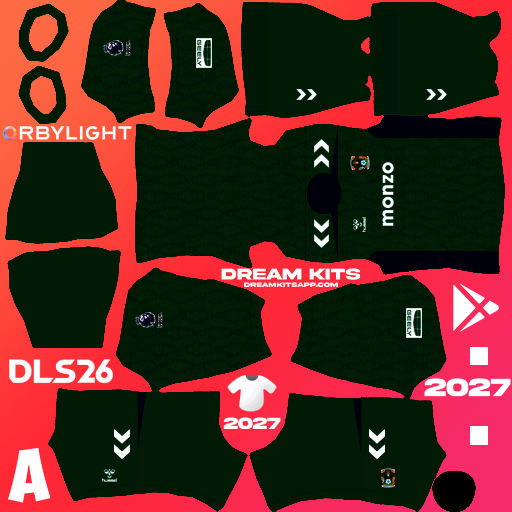 Kit / Uniforme Portero Visita Coventry City 2026-2027 Dream League Soccer / DLS 2026 512x512 PNG