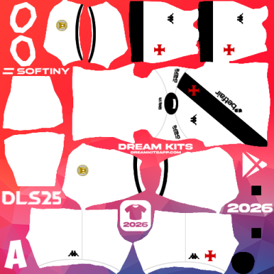 Kit Away CR Vasco da Gama 2025 Dream League Soccer / DLS 2025