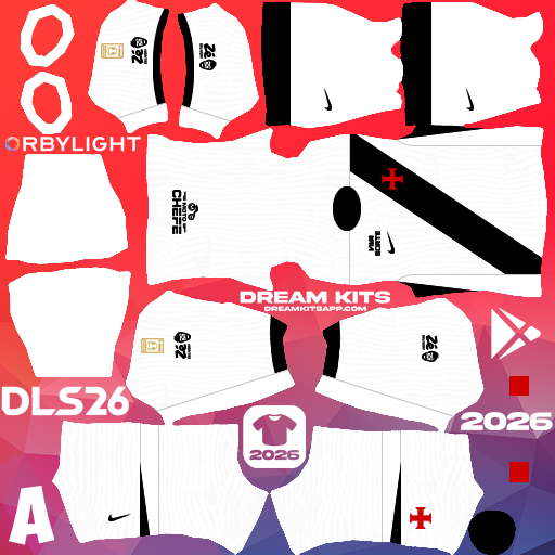 Kit Away CR Vasco da Gama 2026 Dream League Soccer / DLS 2026 512x512 PNG