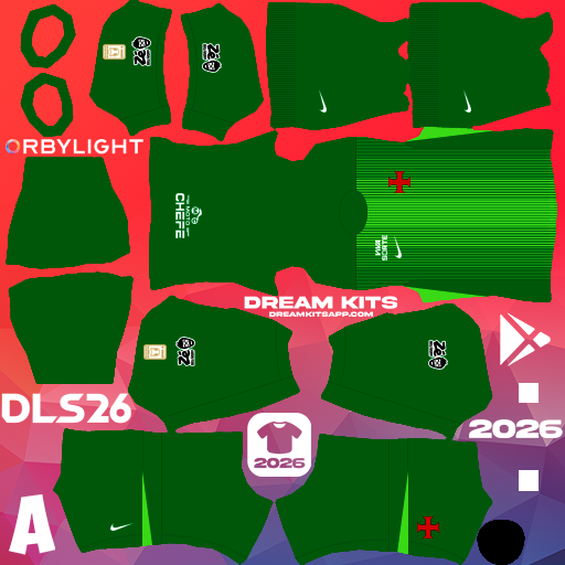 Kit Goalkeeper Home CR Vasco da Gama 2026 Dream League Soccer / DLS 2026 512x512 PNG