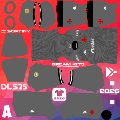 Kit GK Third CR Vasco da Gama 2025 Dream League Soccer / DLS 2025
