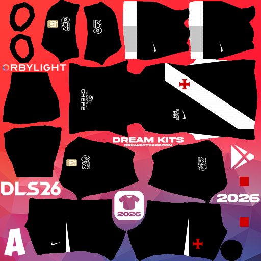 Kit Home CR Vasco da Gama 2026 Dream League Soccer / DLS 2026 512x512 PNG
