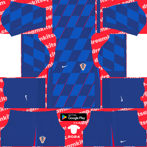 Croatia Away kit 2024 Dream League Soccer 2019 / FTS