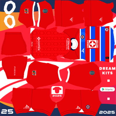 Cruz Azul GK Third kit 2024-2025 Dream League Soccer 2024