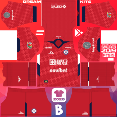 Kit GK Third Cruz Azul 2025-2026 Dream League Soccer 2019 DLS / FTS