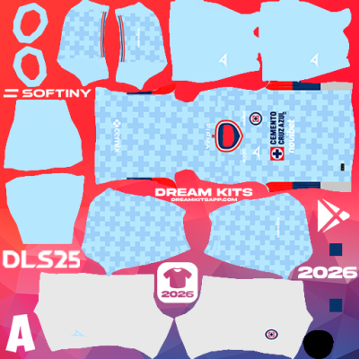 Kit Third Cruz Azul 2025-2026 Dream League Soccer / DLS 2025