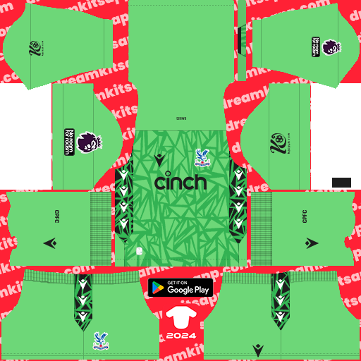 Crystal Palace GK Away kit 2023-2024 Dream League Soccer 2019 / FTS