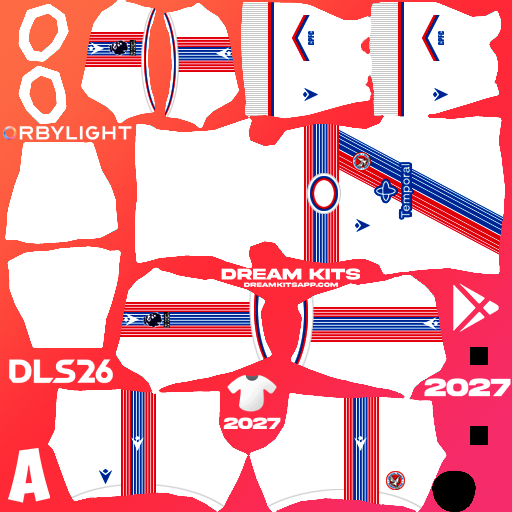 Kit / Equipamento Titular Crystal Palace 2026-2027 Dream League Soccer / DLS 2026 512x512 PNG