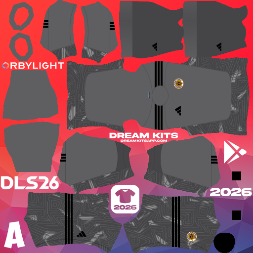 Kit / Équipement Gardien de but Troisième Curaçao 2026 Dream League Soccer / DLS 2026 512x512 PNG