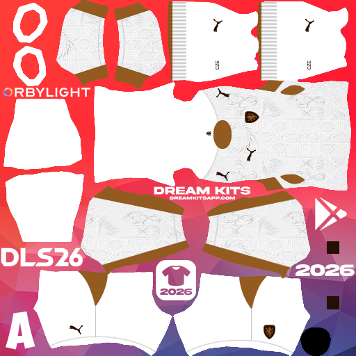 Kit Away Czechia 2026 Dream League Soccer / DLS 2026 512x512 PNG