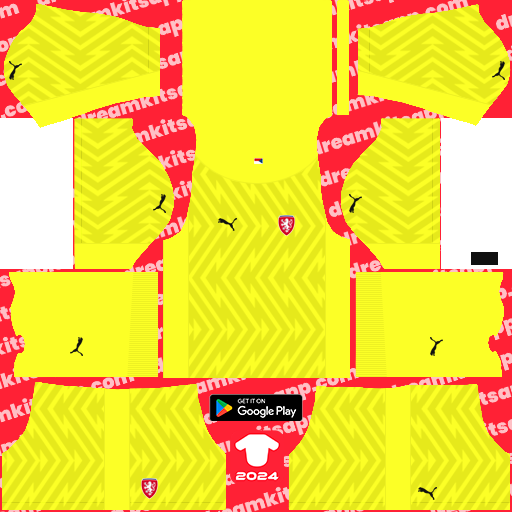 Kit / Uniforme POR Local Czechia 2024 Dream League Soccer 2019 / FTS