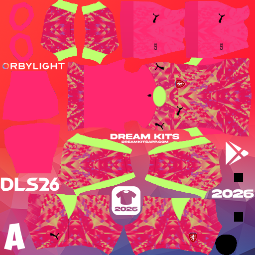 Kit Goalkeeper Third Czechia 2026 Dream League Soccer / DLS 2026 512x512 PNG