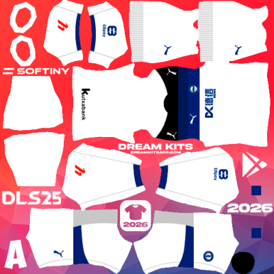 Kit Away Deportivo Alavés 2025-2026 Dream League Soccer / DLS 2025